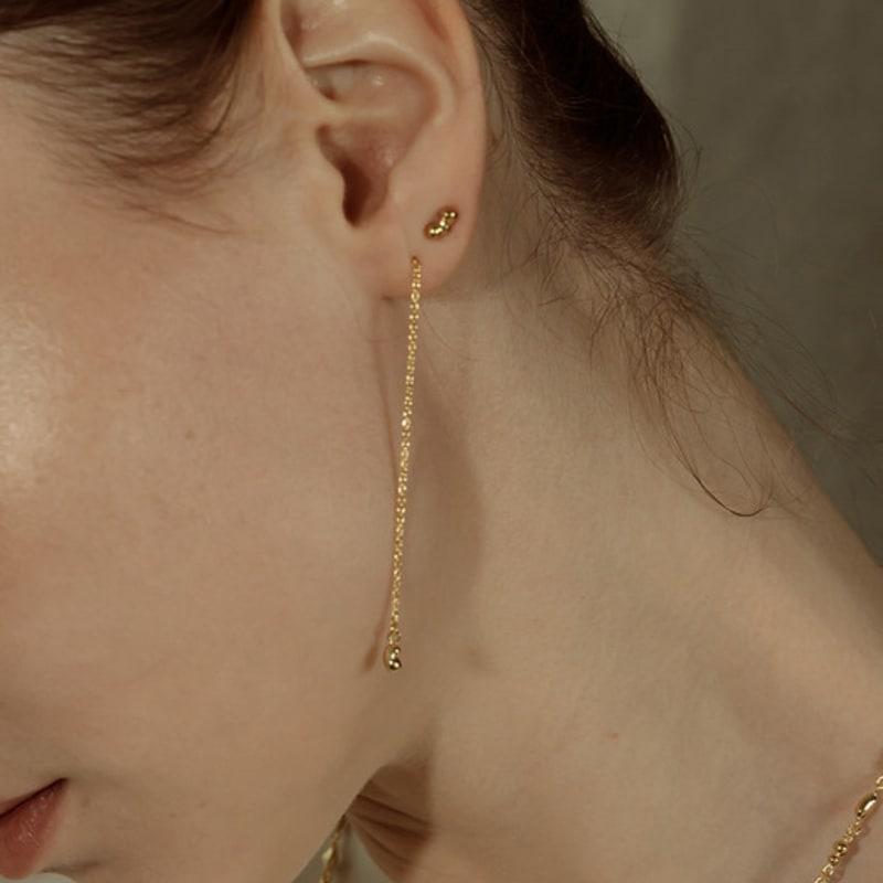 YENA BY YENA [Silver] Sandy Wind drop Earrings e082