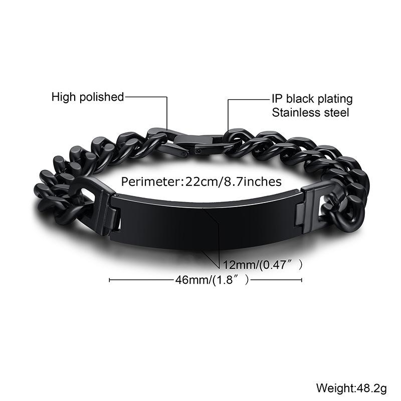 Personalized Bracelet Customizable Non Allergy Stainless Steel Bracelet for Men Women Free Engrave Name/letter/logo Custom Gifts