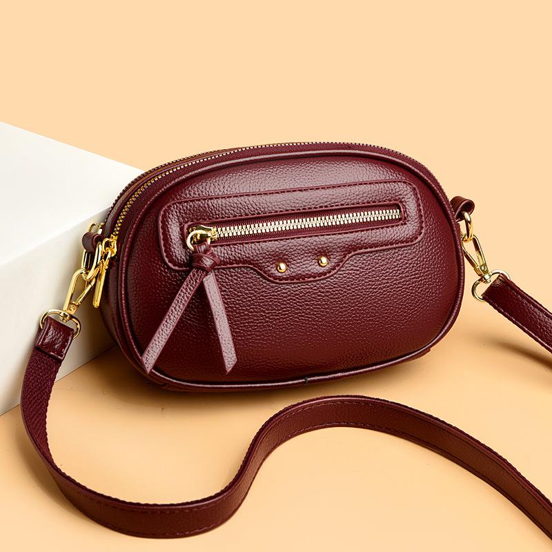 High-end Ladies' Bag, Casual Middle-aged Mom's Bag, Fashionable and Simple Single-shoulder Bag, Crossbody Bag
