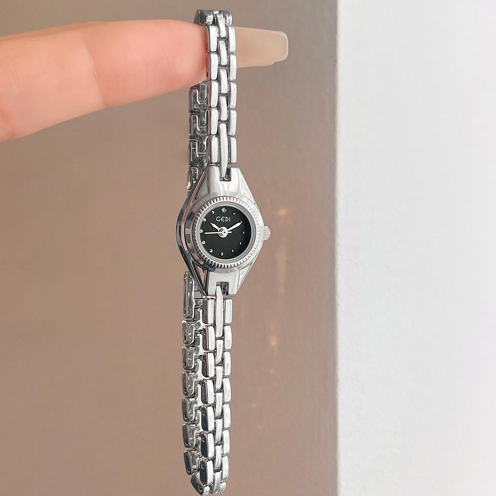 GEDI Vintage Women Watch Minimalist Gold Bracelet Ladies Watch Elegant Casual Small Round Quartz Wristwatch for Girlfriend