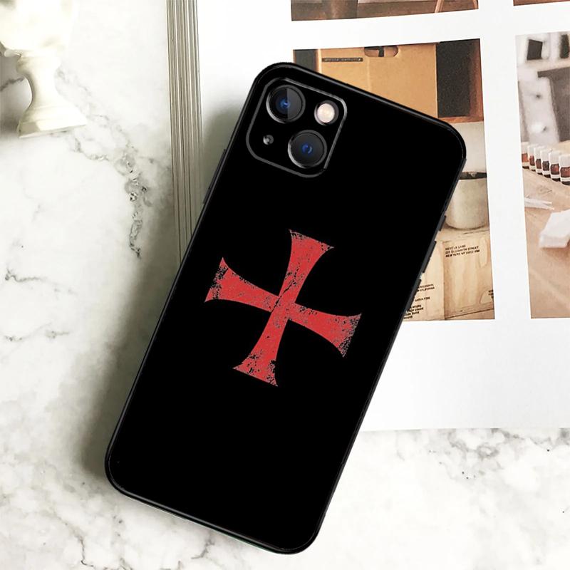 Knights Templar Coat of Arms Phone Case For iPhone 17 16 15 13 12 11 14 Pro Max Plus 12 13 Mini 16e 17 Air Cover Coque