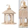 Hexagon Shaped Hanging Bird Feed Dispenser Waterproof Bird Food Container  Garden Decoration