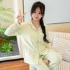 2025 Women's Pure Cotton Solid Color Pajamas - Energetic Girl Autumn/Spring Style, Soft Home Wear