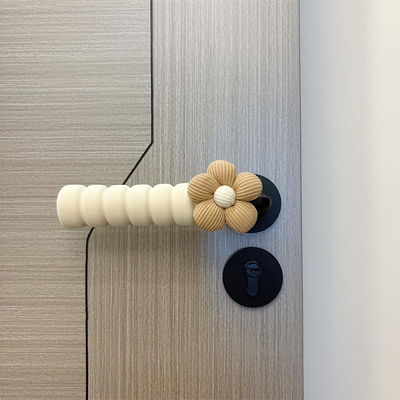 

Маленькие перчатки для дверных ручек в виде цветка для дверных стоек, звукоизоляционные и противоударные накладки для защиты дверей