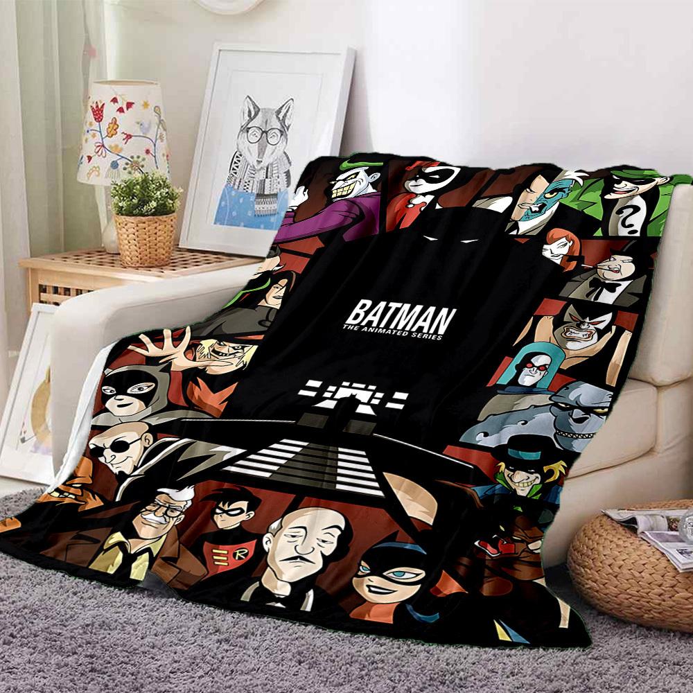 1 Stück Batman Zeichentrickserie Flanell-Kuscheldecke Leicht Weich Warm Ganzjahresdecke für Sofa, Bett, Reisen, L1028159