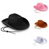 Color Felt Solid Cowboy Hat Sewing Craft Party Costumes Holiday Supplies Gifts