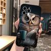 Owl Phone Case For iphone 17 Pro Max Air 16 15 14 13 Pro Max 15 16 Pro 15Plus Shell