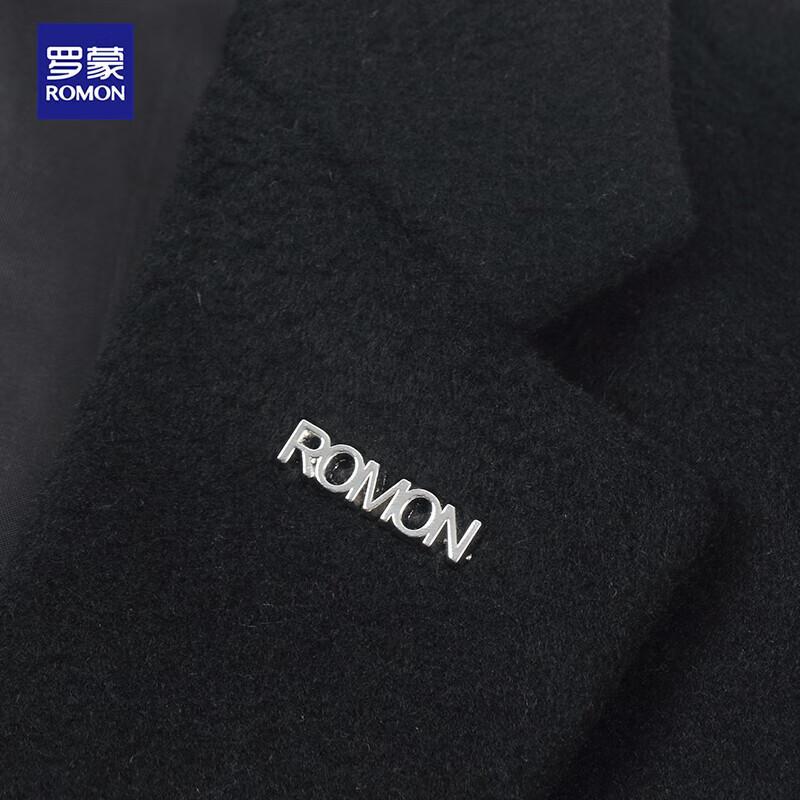ROMON E Men's Wool Blend Mid-Length Overcoat