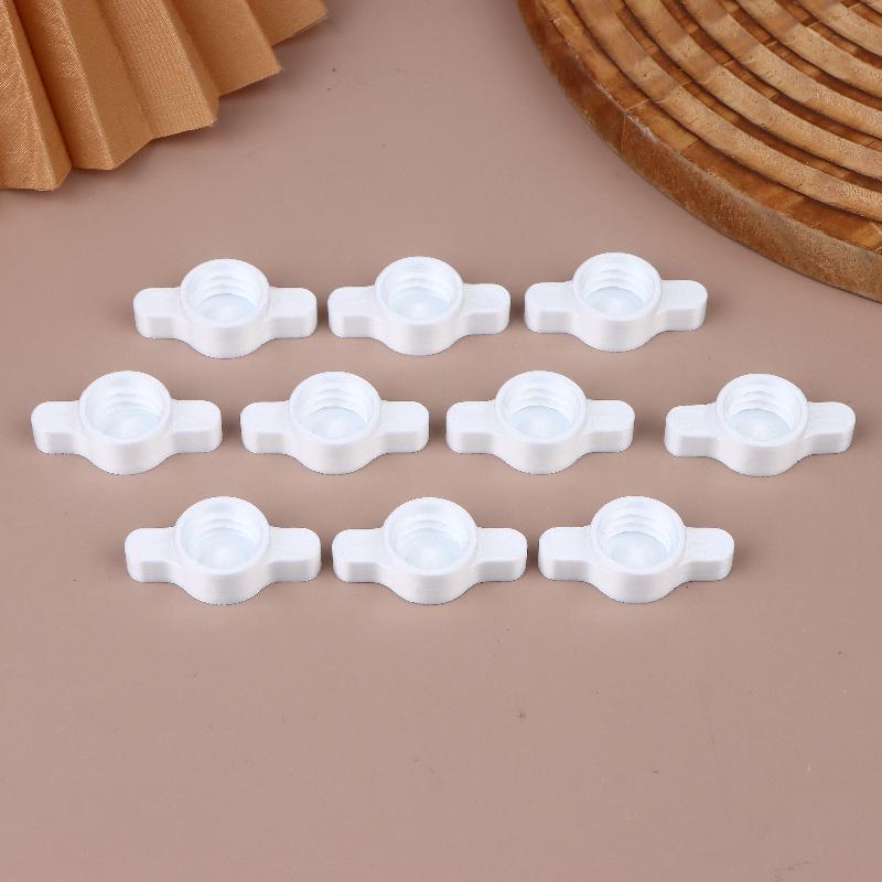 New 10PCS Orange Glass Glue Caps - Durable Plastic Sealing Caps For Standard Glue Bottles, Portable Decoration Tools