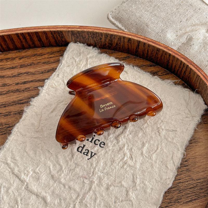 6.5cm Elegant Acetate Hair Claw Medium Size Sweet Hair Clip Crab Shark Clip for Women Hair Accessories Headwear