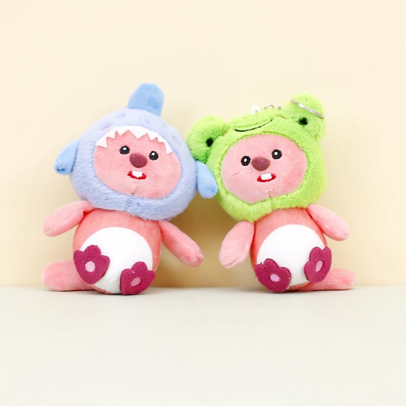 Creative Beaver Plush Toy Keychain Soft Animal Doll For Wedding Toss And Bag Decor