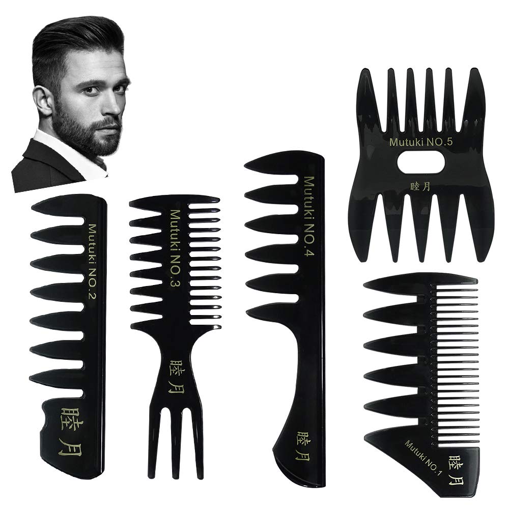 Mutuki Popular Styling Set of For Barbers and Hair Men's Comb, Comb, 5, Anti-Static, Unisex, Salons, Kusi-03