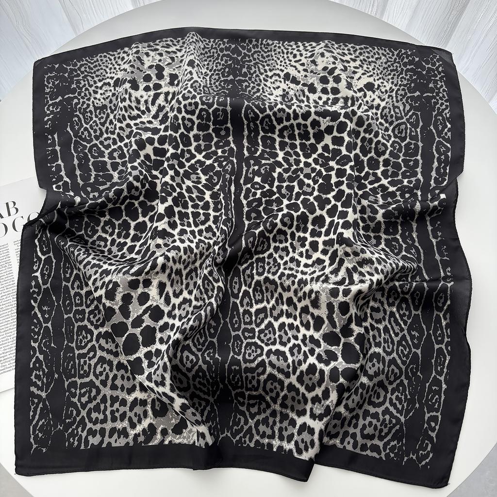 Eșarfă de gât satinată cu imprimeu floral de lux pentru femei, Eșarfe pătrate pentru păr, Foulard, Bandă de cap, Șaluri, Eșarfe de înfășurat, Bandană de gât, Bandană Femei