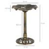 71cm Bird Bath for Garden. Standing Pedestal Birdbath with Lotus Leaf Basin. Vintage Decorative Bird Bath Bowl for Outdoor. Bronze Tone