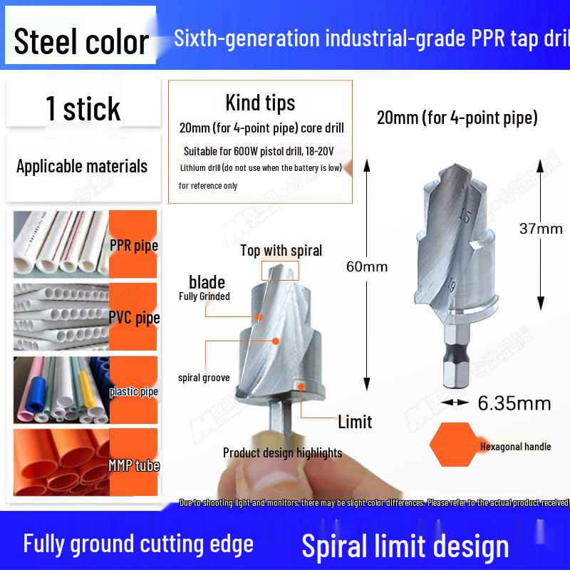 

Hex Shank T-Handle Drill Bit and Pipe Reamer Hole Opener