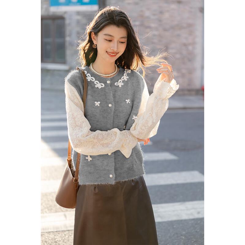 Mokana Lace Patchwork Knit Cardigan
