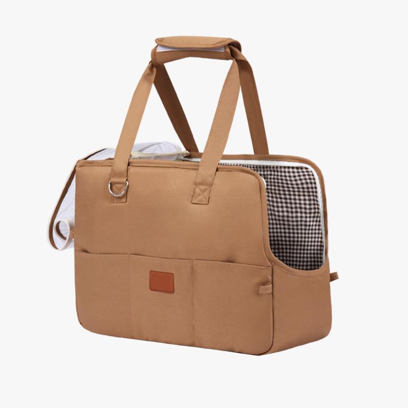 Portable Cat Shoulder Handbag Small Dog Puppy Travel Carry Bag Breathable Pet Tote Handbag for Outdoor Walking Trip