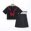 Einheitliches Rotes Sanben Matrosenuniform Schulangebot Rock Echtes Set College-Stil Faltenrock