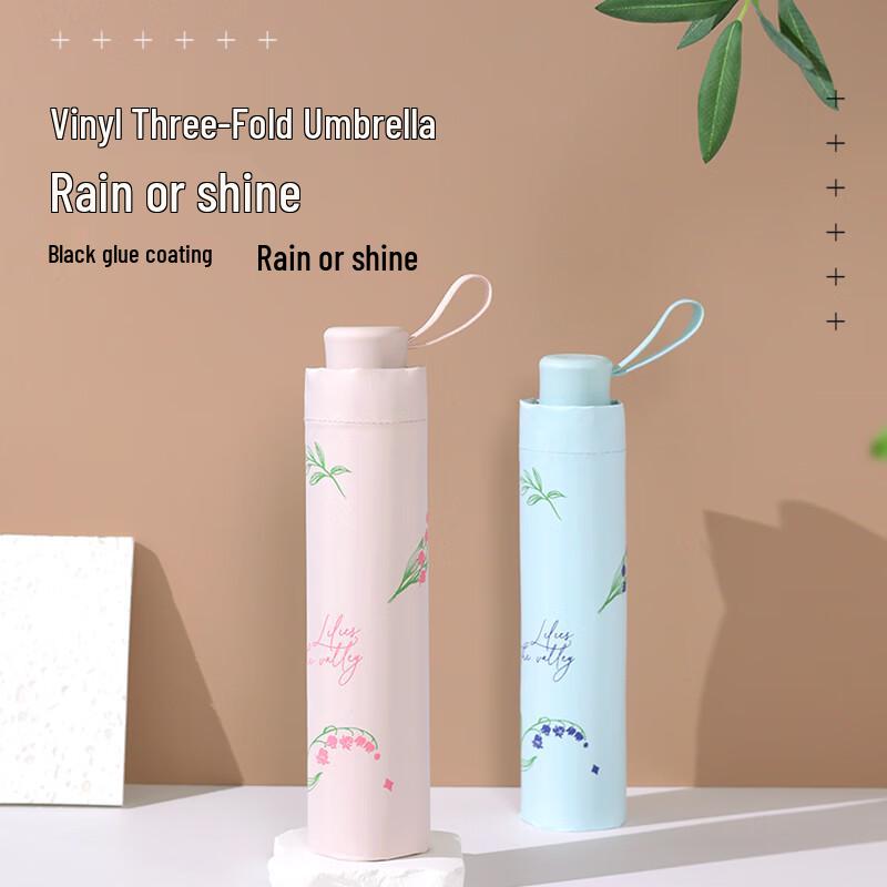 Paradise Lily-of-the-Valley Floral UV Protection Umbrella