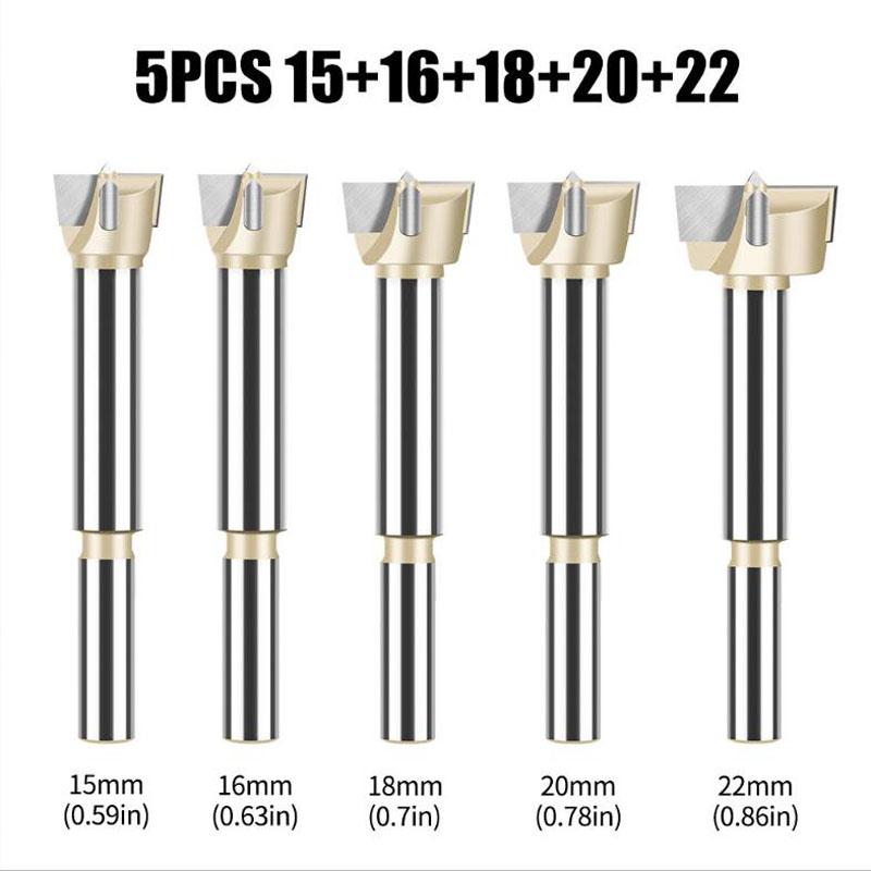

Сверло для сверления отверстий в петлях Фреза для деревообработки Forstner Фреза из карбида вольфрама 15-60 мм 5PCS