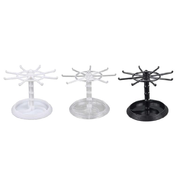 Jewelry Rotating Display Holder Organizer Necklace Keychain Stand Rack Hook