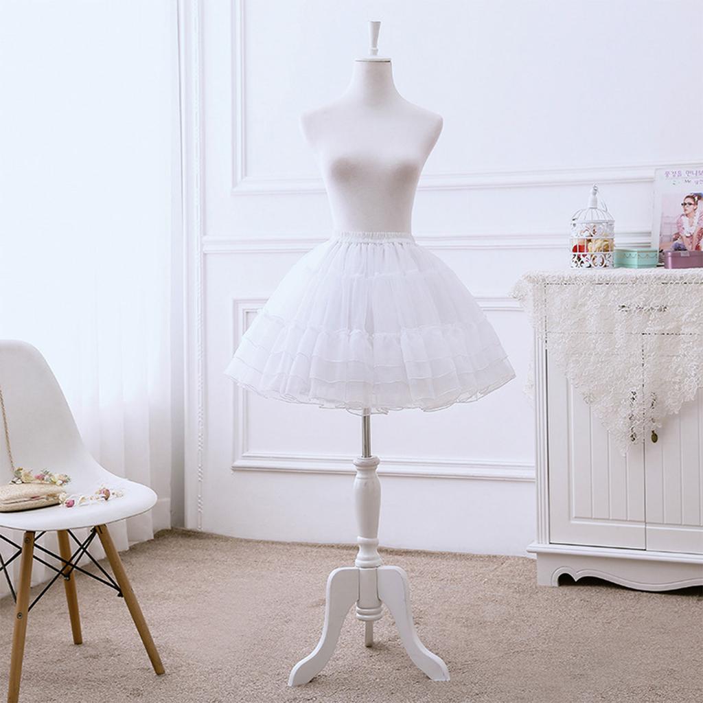 A-line Petticoat Crinoline Slips Wedding Accessories Short Tutu Skirt 50s Vintage Puffy Underskirt Multi Layers 17 Inch