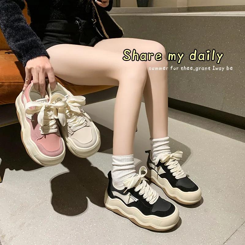 Trend Women Sneakers Casual Platform Shoes for Women Designer Pink Brand Shoes Women Canvas Sneakers Light Flats Versatile Shoes