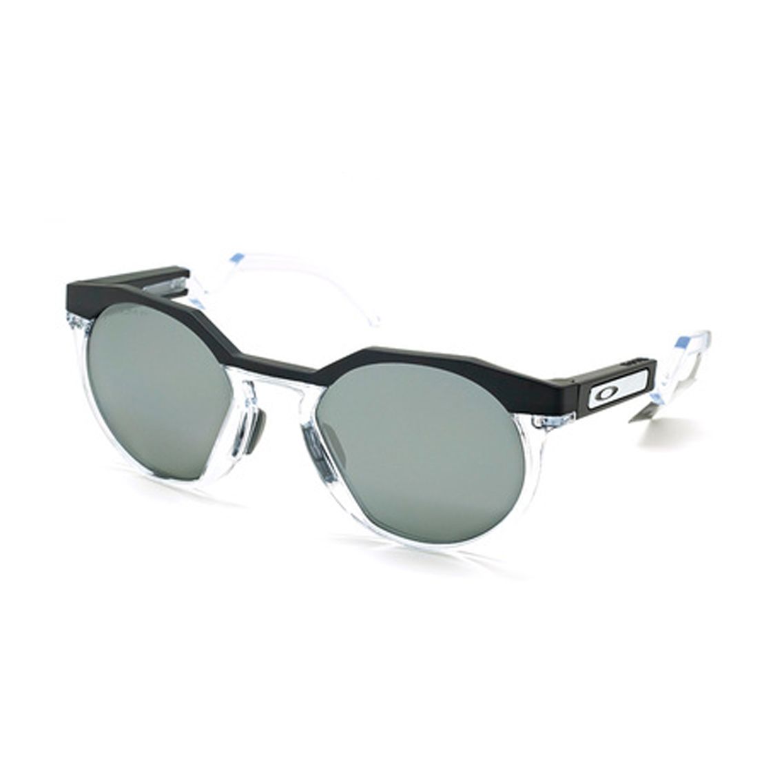 Oakley Дизайн с цветовыми блоками логотипа TR Memory Plastic Неправильная форма Солнцезащитные очки Унисекс-очки Прозрачный черный 0OO9242A-05 Eyeglass Case+Dust Bag,F,Transparent/Black