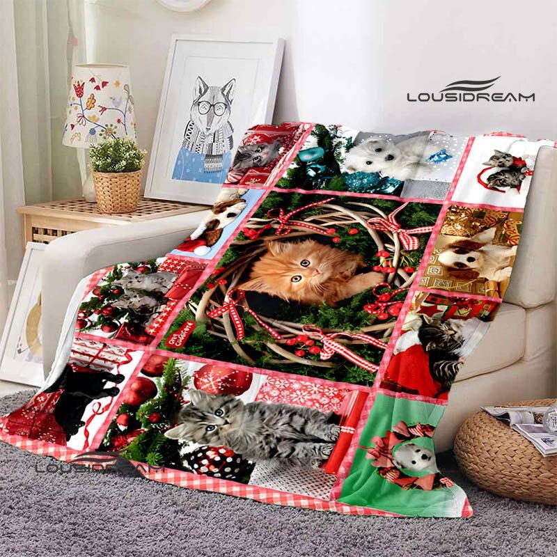 3D-Decke mit Katzendruck, modisch, hält die Decke warm. Flache Zutaten, weich und bequem, Heimreisebettdecke, Geburtstagsgeschenk