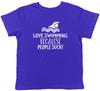 Love Swimming Because People Suck Childrens Kids T-Shirt Boys Girls