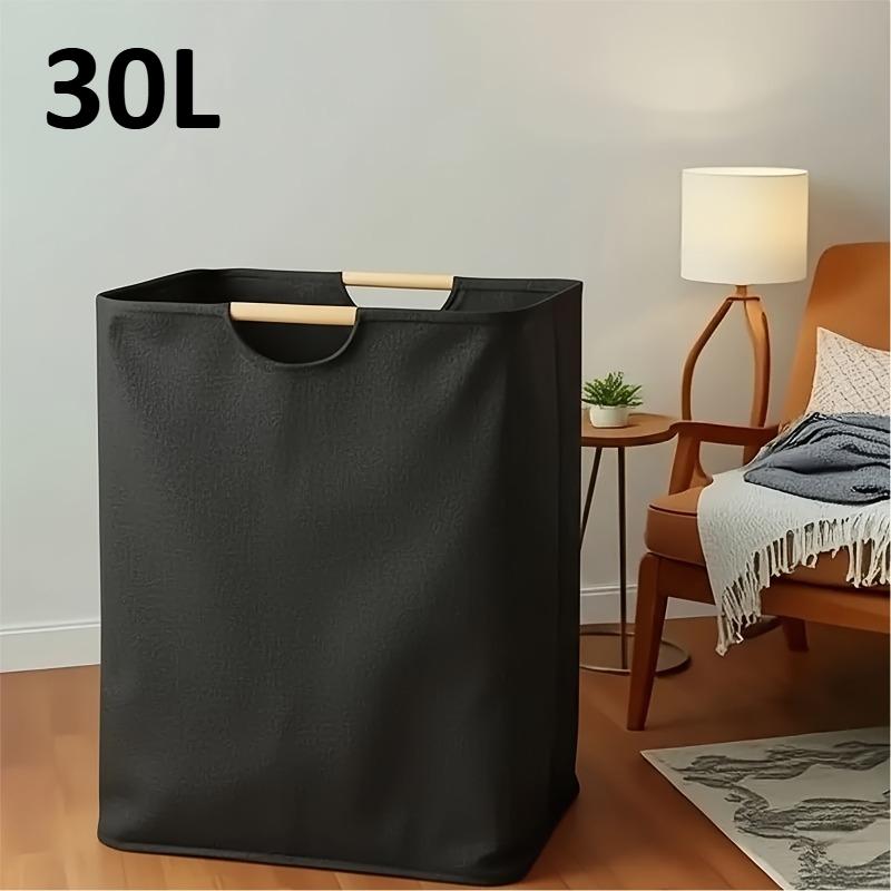 

Foldable Laundry Basket,Extra Large Storage Hamper with Wooden Handles,Collapsible Organizer for Bathroom Bedroom Laundry Hamper