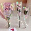 30PCS Love Heart Flower Packaging Bag Waterproof Bouquet Packaging Sleeve Flower Wrapping Bag