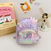 Backpack Kids Sequined With Faux Pearl Handheld Lace Bow And Butterfly Decor