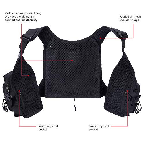 [Bassdash] Bassdash Lightweight Fishing Vest, Unisex, Short Mesh Vest FV08 (without buoyancy aid)
