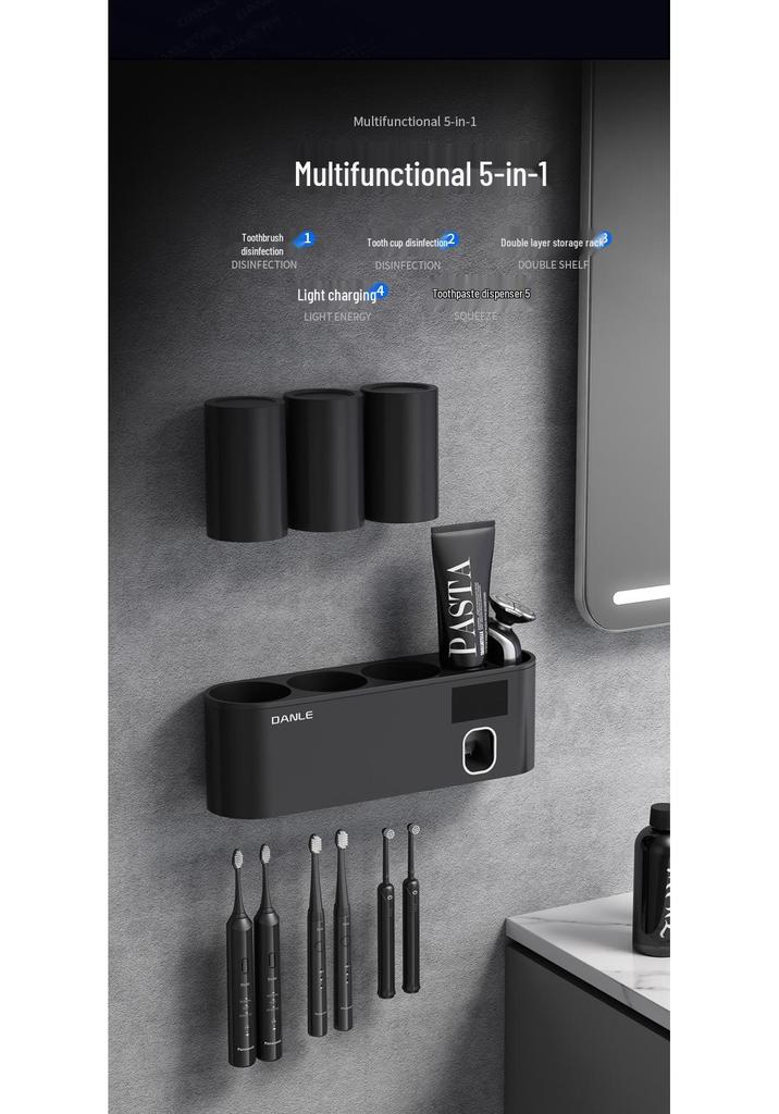 Philips Plug-Free UV Smart Toothbrush Sterilizer & Wall-Mounted Electric Holder
