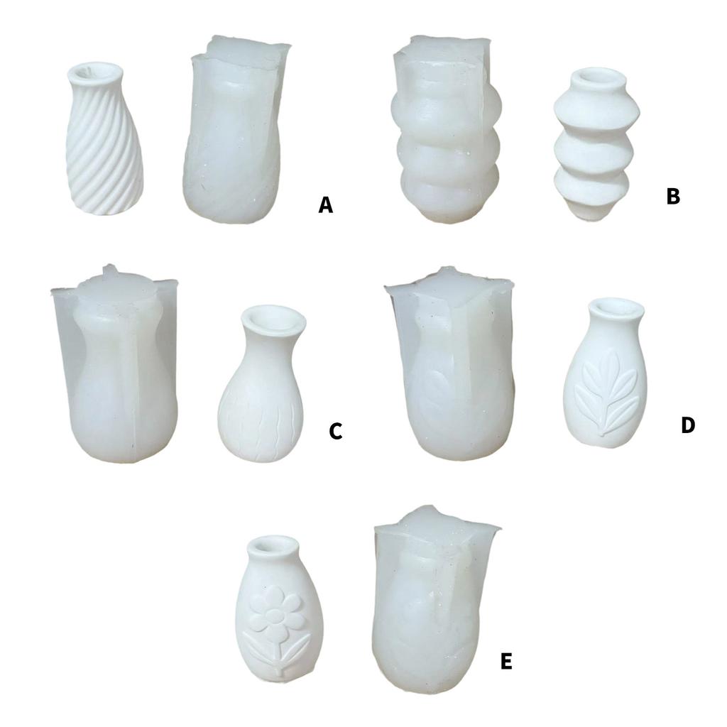 Heat Resistant Silicone Mold For Resin Plaster Clay Miniature Vase Diffuser Bottle Making Creative Crafts Project