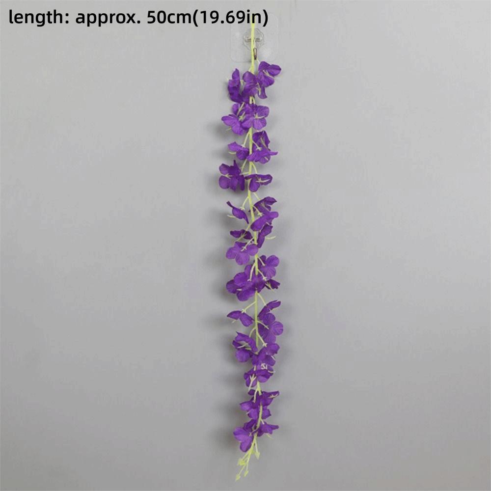 10PCS Multicolor Vine Wreath Silk Petals Flower Vine Garland Silk Flowers String  Scene Ornament