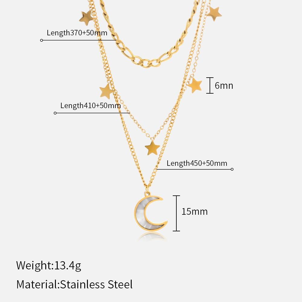 Three Layer Pearl Starfish Pendant Necklace Vintage Shell Spiral Necklace Women Jewelry