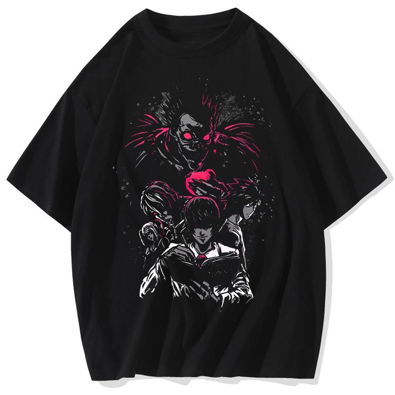 

Men T Shirt Short Sleeve Harajuku Distressed Hip Hop Streetwear Japanese Anime Print Tee T Shirt Cotton Oversized T Shirt Tops S