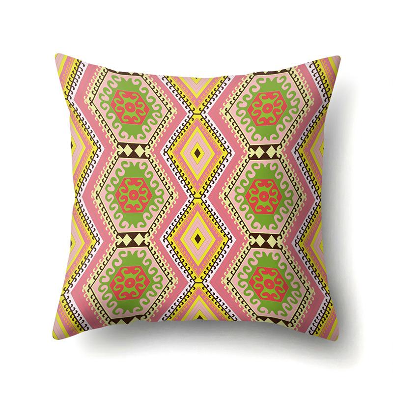 Retro Nostalgic Bohemian Ethnic Style Polyester Pillowcase Car Decoration Home Printed Pillowcase