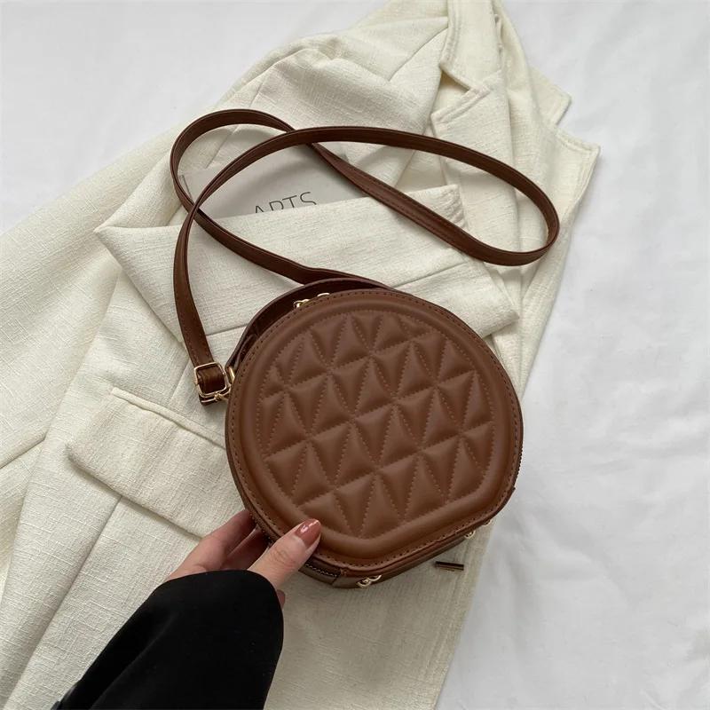 Women's diamond-shaped niche bag small round crossbody shoulder casual feminine personality new fashion