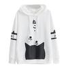 Womens Casual Long Sleeve  Cat Print Pocket Thin Hoodie Blouse Top Shirt