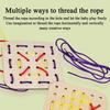 Montessori Teaching Aid Geometry Rope Threading Games Wooden Threading Set Children's Early Education Thinking Training Board