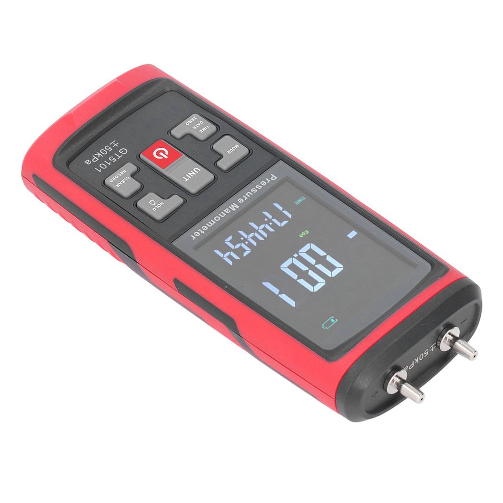 Digital Manometer + 50KPa High Accuracy Air and Gas Pressure Tester for Chemical Industry Metallurgy