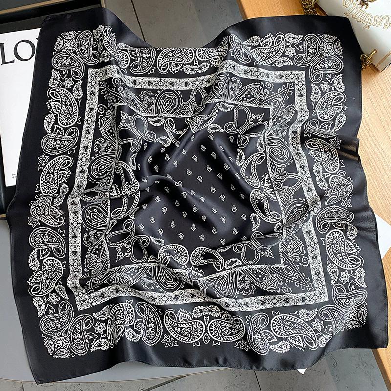 100% Natural Silk Square Scarf Women Bandana Headscarf Scarves Shawls Square Neck Foulard Wraps cachecol femme schals bufanda