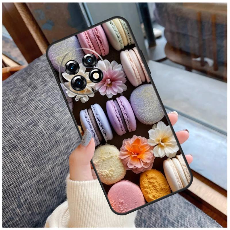 Dessert ice Cream Macaron Food Case For OnePlus 15 12R 13R 13T 10T 8T 13 12 11 10 Pro Nord 5 CE 2 3 4 Lite N20 N30 Coque