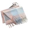 Scarf female 100 pure wool autumn and winter new style high-end sense versatile warm plaid scarf student