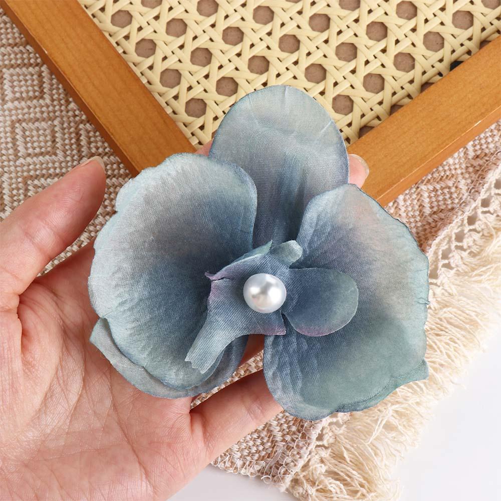 Pearl Butterfly Flower Hair Clip Cloth Girl Hair Clip Creative Orchid Flower Hairpin Party