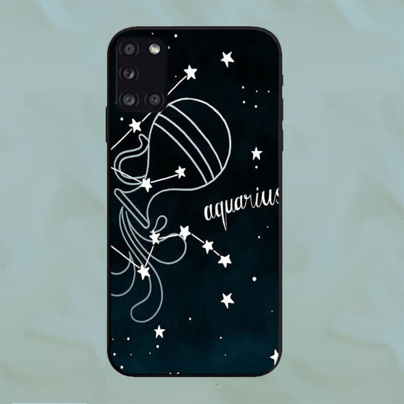 

Милый блестящий чехол для телефона со знаками зодиака созвездия для Samsung Galaxy S21 A51 A50 A71 A52 A72 S20 A21S Note 20 10Lite Plus SamsungA21S