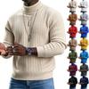 Men's Color Turtleneck Sweater Casual Knit Base Layer Pullover for Everyday Wear